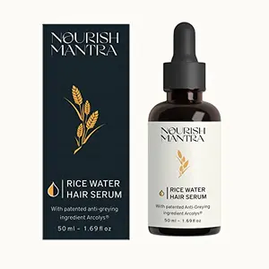 Nourish Mantra Rice Water Hair Serum 50ml | Anti grey hair serum | with Arcolys Rice water Fenugreek Extract