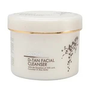 Ozone D Tan Facial Cleanser - 100% Natural Extracts for Tan Removal De-Tanning Sun Damage and Protection (250 GM)
