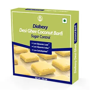 Diabexy Desi Ghee Sugar Free Coconut Barfi for Diabetics- 200g