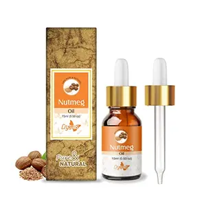 Crysalis Nutmeg (Myristica Fragrans) Oil |100% Pure & Natural Undiluted Essential Oil Organic Standard| Perfect For Massage Oil|Aromatherapy Oil|15MLWith Dropper