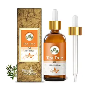 Crysalis Tea Tree (Melaleuca Alternifolia) Oil |100% Pure & Natural Undiluted Essential Oil Organic Standard Tea Tree Oil Soothes Dry Skin Reduces Itching Irritation Combat Oily Skin 100ML With Dropper
