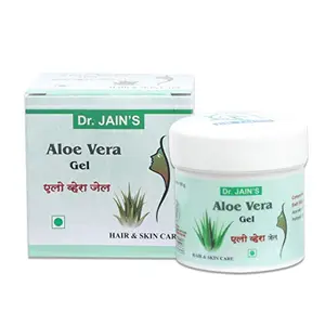 DR. JAIN'S Aloe Vera Gel | Multi-purpose Use for Face Body and Hair| Rich Moisturizer| Treats Acne & Scars| Glowing Skin| 100% Natural & Fresh -100g