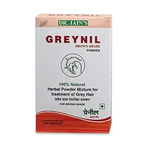 DR. JAIN'S GREYNIL Herbal Hair Color BROWN SHADE POWDER Mixture For Treatment Of Grey Hair for Men & Women(Pack of 1 500 g)