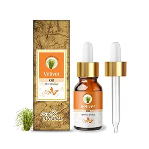 Crysalis Vetiver (Chrysopogon Zizanioides) Oil |100% Pure & Natural Undiluted Essential Oil Organic Standard Skin Moisturization |For Undiluted Therapeutic Grade |Aromatherapy Oil|15ml with dropper