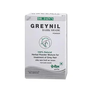DR. JAIN'S GREYNIL Herbal Hair Color DARK SHADE POWDER Mixture For Treatment Of Grey Hair for Men & Women(500g)