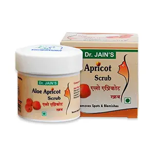 DR. JAIN'S Aloe Apricot Scrub Removes Dead Skin Cells Spots Tan & Blemishes Glowing Skin Face & Body Scrub for Women & Men 100g (Pack of 1)
