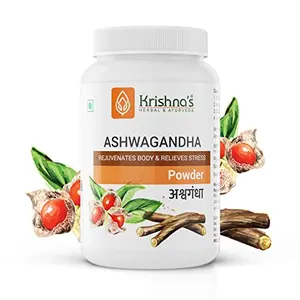 Krishna's Ashwagandha Powder Strength Vitality and Stress Management | Aswagandhada powder | Withania Somnifera | Pure Ashvagandha power | Asvagandha original powder | ashvgandha - 100 gram