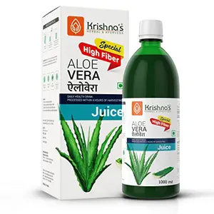 Krishna's Herbal & Ayurveda Premium Aloe Vera High Fiber Juice - 1 l (Pack of 1)