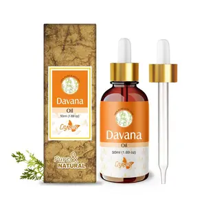 Crysalis Davana (Artemisia Pallens) Oil|100% Pure & Natural Undiluted Essential Oil Organic Standard For Skin & Hair Care | Used In Natural Perfume Making & High-End Fragrances - 50ML With Dropper