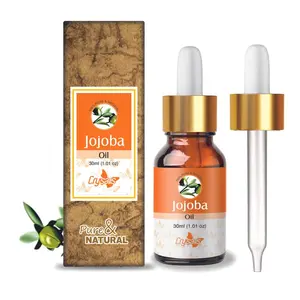 Crysalis Jojoba (Simmondsia Chinensis) |100% Pure & Natural Undiluted Carrier Oil Organic Standard/Cold Pressed Oil For Glowing SkinHealthy Hair Moisturized Nail/Improves Skin-30ML With Dropper