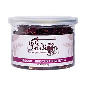 The Indian Chai - Organic Hibiscus Flower Tea for Blood Sugar and Cholesterol Digestion Delicious Herbal Tea 25g