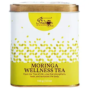 The Indian Chai - Moringa Wellness Tea 100g with Amla Tulsi Peppermint Ginger etc for Detox Boosts Energy Helps Remove Toxins and Supports Weight Loss