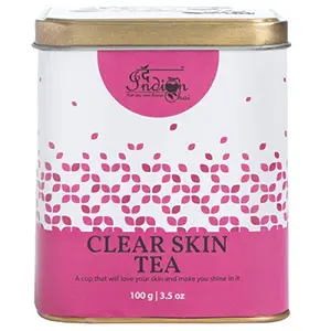 The Indian Chai - Clear Skin Tea 100g with Rose Chamomile Lavender Sage for Skin Glow Natural Beauty Enhancer Herbal Tea