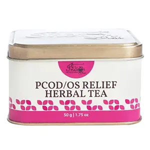 The Indian Chai - PCOS/OD Relief Herbal Tea 50g with Spearmint Flax Seed Chasteberry etc Helps with Acne Facial Hair Growth Scalp Hair Loss related to Hormonal Imbalance