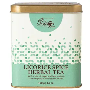 The Indian Chai - Licorice Spice Herbal Tea 100g with Vanilla Orange Peel Clove Ginger etc for Immunity Supports Digestion Helps Relieve Stress