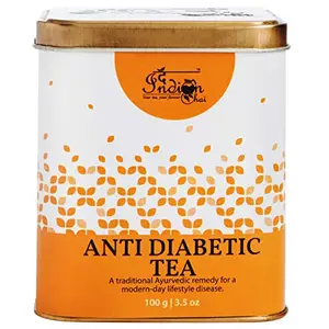 The Indian Chai - Anti Diabetic Tea 100g with Gymnemma Sylvestre Giloy Bitter melon Jamun Seed etc for Regulating Blood Sugar Levels Strengthens Immunity & Liver Function