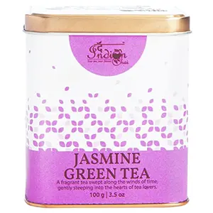 The Indian Chai - Jasmine Green Tea 100g with Pleasant Aroma and Flavour for Relaxation Rejuvenation & Cholesterol and Weight Loss
