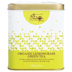 The Indian Chai - Organic Lemongrass Green Tea 100g for Digestion & Cholesterol