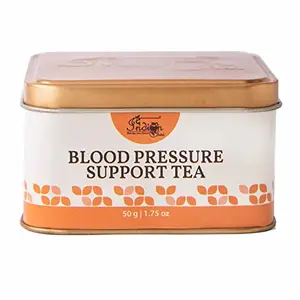 The Indian Chai - Blood Pressure Support Tea 50g with Beetroot Jatamansi Burdock Root Ashwagandha Juniper berry etc for Cholesterol & Metabolism.