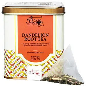 The Indian Chai Dandelion Root Tea 30 Pyramid Tea Bags for Detox Cleansing Liver Supports Kidney Function and Digestive Health Powerhouse of Antioxidants
