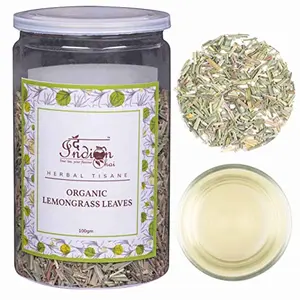 The Indian Chai Organic Lemongrass Tea Loose Leaves 100g Caffeine Free Herbal Tea for Detox Helps with Digestion & Cholesterol Boosts Immunity Also Use in Cooking & making Iced Tea