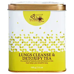 The Indian Chai Lung Cleanse & Detoxify Tea 100g | Anti Smoking Herbal Tea with Burdock Root Valerian Root Mullein Leaf Eucalyptus Leaves & more