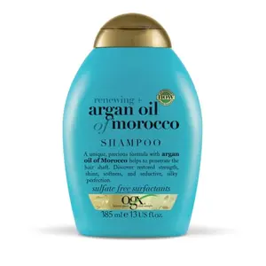 OGX Renewing + Argan Oil of Morocco Hydrating Hair Shampoo Cold-Pressed Argan Oil to Help Moisturize Soften & Strengthen Hair Paraben-Free with Sulfate-Free Surfactants 385 ml