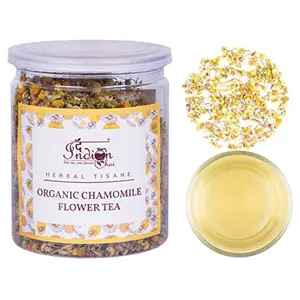 The Indian Chai - Organic Chamomile Tea (1.75oz/ 50 Gm) | Certified Organic - Detox Tea - Calming Tisane - Herbal Tea - Caffeine Free - Whole Flowers |