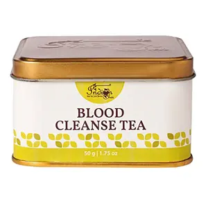 The Indian Chai Blood Cleanse Tea 50g with Manjistha Dandelion Flower Yarrow Red Clover Amla etc. for Detox Purifying Blood Natural Cleanser Herbal Tea