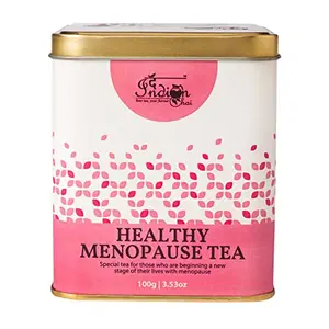 The Indian Chai Healthy Menopause Tea 100g with Raspberry Leaves Red Clover Flower Vetiver Root Guggul etc for Mood Swings Irritability Hot Flashes & Night Sweats Relief Herbal Tea