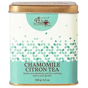 The Indian Chai - Chamomile Citron Tea 100g with Hibiscus Gulab Patti Peppermint Lemongrass etc for Good Night Sleep Helps Reduce Stress & Anxiety Stomach Pain Herbal Tea