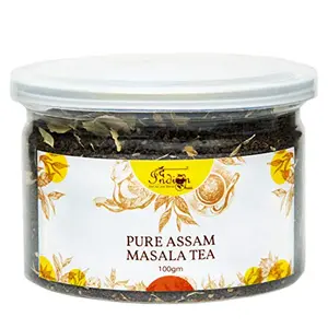 The Indian Chai - Pure Assam Masala Chai 100g Blended with Dalchini Elaichi Adrak Loung Gol Mirch and Jayfal for Digestion