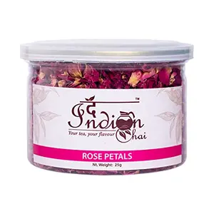 The Indian Chai - Rose Tea Gulab Patti Full of Vitamins Relieves Stress & Anxiety Herbal Tea Rose Petals 25g
