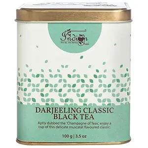 The Indian Chai Darjeeling Classic Black Tea 100g Muscatel Tea Direct From Source in India Flowery Aromatic & Delicious Champagne of Teas