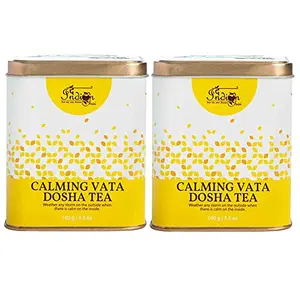 The Indian Chai - Calming Vata Dosha Tea 200g with Ginger Mulethi Ajwain etc for Bloating & Cramping Helps with Digestion Helps Reduce Stress Ayurvedic Herbal Tea