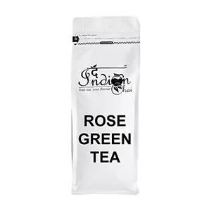 The Indian Chai - Rose Green Tea 250g with Gulab Rose Petals for Glowing Skin Rich in Vitamin C Natural Stress Buster Helps with Immunity