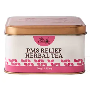 The Indian Chai PMS Relief Herbal Tea with Ashwagandha Shatavari Dandelion & Maca Root Supports Healthy Cycle and Eases Discomforts 50g