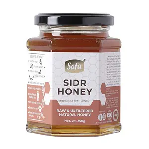 Safa Sidr Honey | Organic Honey Raw Unprocessed Premium Jujube Berry Honey | 100% Pure Natural Unfiltered | Long Lasting Energy Enhance Workout & Exercise | Raw Unpasteurized for Maximum Potency 350g