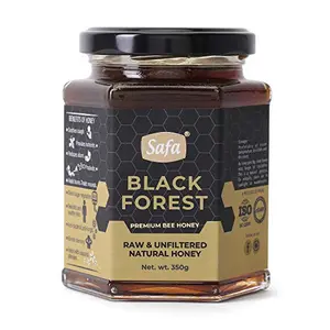 Safa Black Forest Honey | Organic Honey Raw Unprocessed Forest Honey | 100% Pure Natural Honey | Energy Boost & Immune Support for Adults & Kids | Raw Unpasteurized for Maximum Potency 350g