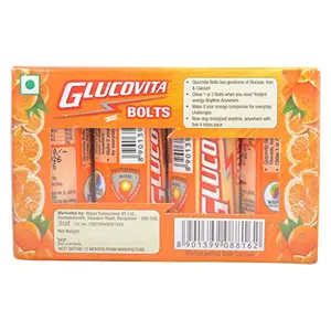 Glucovita Candy - Orange Flavour Instant Energy 4x18g Pieces Box
