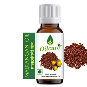 Oilcure Malkangani Oil | Edible | Cold Pressed | Jyotishmati | Malkangni | Celastrus Paniculatus | Pure - 100 ml