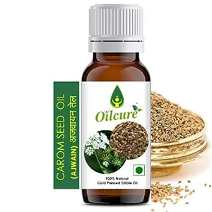 Oilcure Carom Seed Oil Cold Pressed | Ajwain Oil | Edible | Pure | Trachyspermum Ammi - 100 ml