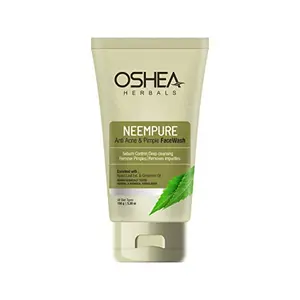 Oshea Herbals Neempure Anti Acne & Pimple Face Wash- Sebum Control | Deep Cleansing | Remove Pimples | Impurities | All Skin Types- 150gm
