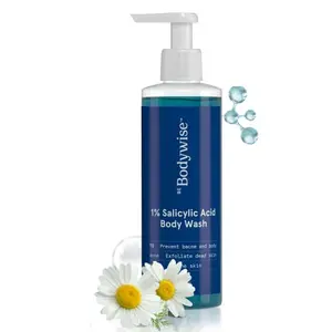 Bodywise 1% Salicylic Acid Body Wash 250ml | Helps to Prevent Body Acne & Cleanse Skin | Paraben and SLS free