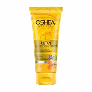 Oshea Herbals Ubtan Glowing & Tan removing Face Scrub I Turmeric I Saffron Extract- 100g