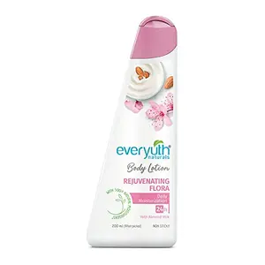 Everyuth naturals 24 hours Protection Body lotion with Almond Milk Non sticky 200ml Assorted Scents (Rejuvenating Flora)
