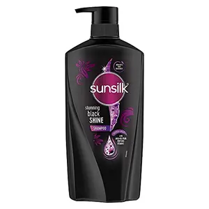 Sunsilk Stunning Black Shine Shampoo With Amla+Oil Pearl Protein & Vitamin E For Long Lasting Shine 650 ml