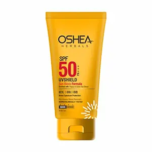 Oshea Herbals UVshield Sun Block Formula Cream | SPF 50 | Enriched with Papaya and Green Tea Extract (60 gm)