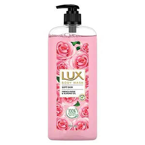 Lux Body Wash Soft Skin French Rose & Almond Oil SuperSaver XL Pump Bottle with Long Lasting Fragrance Glycerine Paraben Free Extra Foam 750 ml