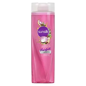 Sunsilk Hairfall Shampoo with Onion & Jojoba Oil that works best to nourish your long hair and makes it grow stronger from the first wash 370ml